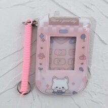 Foldable Phone Shaped Photocard Holder Keychain - PVC Card Case - ArtGalleryZen