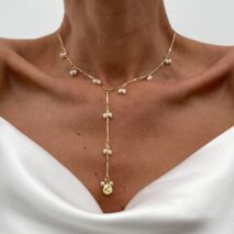 French Style Pearl Tassel Bone Chain Y Necklace - ArtGalleryZen