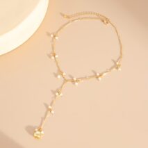 French Style Pearl Tassel Bone Chain Y Necklace - ArtGalleryZen