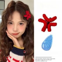 Funny Angry Sweating Water Drop Knitted Hair Clip - ArtGalleryZen
