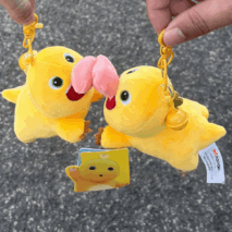 Funny Magnetic Big Tongue Plush Dragon Keychain Doll - ArtGalleryZen