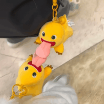 Funny Magnetic Big Tongue Plush Dragon Keychain Doll - ArtGalleryZen