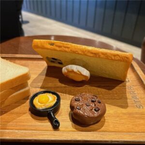 Funny Toast Bread Silicone iPhone Case With Stand - ArtGalleryZen