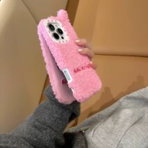 Furry Embroidery Hello Kitty Mirror Flip iPhone Case - ArtGalleryZen
