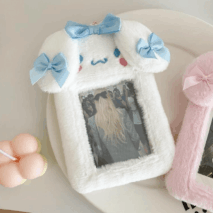 Furry My Melody Cinnamoroll Kpop Keychain Photocard Holder - ArtGalleryZen