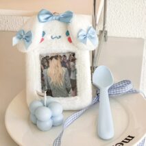 Furry My Melody Cinnamoroll Kpop Keychain Photocard Holder - ArtGalleryZen