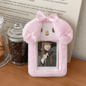 Furry My Melody Cinnamoroll Kpop Keychain Photocard Holder - ArtGalleryZen