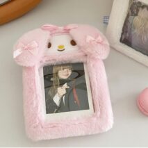 Furry My Melody Cinnamoroll Kpop Keychain Photocard Holder - ArtGalleryZen