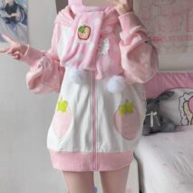 Furry Pink Polka Dots Apple Snowflake Winter Scarf - ArtGalleryZen
