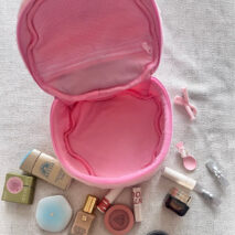 Furry Strawberry Makeup Bag Portable Travel Large Capacity Storage Bag - ArtGalleryZen