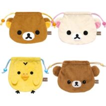 Genuine Rilakkuma Plush Drawstring Pouch Bag - ArtGalleryZen