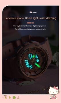 Genuine Sanrio Cinnamoroll Waterproof Multifunction Electronic Dual Display Quartz Watch - ArtGalleryZen