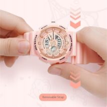 Genuine Sanrio Hello Kitty Waterproof Multifunction Electronic Dual Display Quartz Watch - ArtGalleryZen