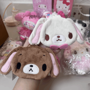 Genuine Sanrio Sugarbunnies Plush Mouth Gold Bag - ArtGalleryZen