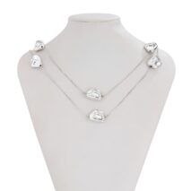 Geometric 2pcs Irregular Pattern Charm Long Chain Necklace Set - ArtGalleryZen
