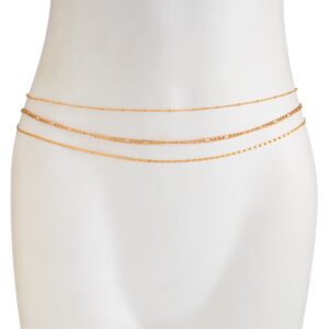Geometric 3pcs Figaro Saturn Belly Chain Set - ArtGalleryZen