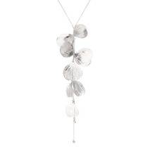 Geometric Abstract Leaf Pendant Y Necklace - ArtGalleryZen