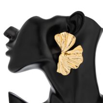 Geometric Abstract Lotus Leaf Earrings - ArtGalleryZen