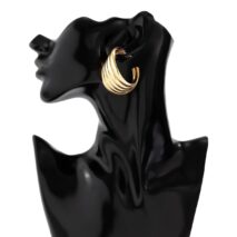 Geometric Abstract Pattern Hoop Earrings - ArtGalleryZen