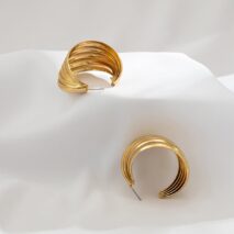 Geometric Abstract Pattern Hoop Earrings - ArtGalleryZen