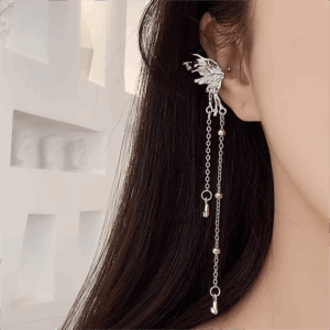 Geometric Angel Wings Butterfly Dangle Earrings - ArtGalleryZen
