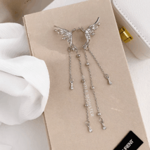 Geometric Angel Wings Butterfly Dangle Earrings - ArtGalleryZen
