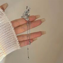 Geometric Angel Wings Butterfly Dangle Earrings - ArtGalleryZen