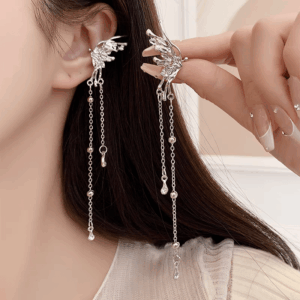 Geometric Angel Wings Butterfly Dangle Earrings - ArtGalleryZen