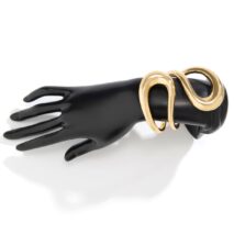 Geometric Chunky Gold Silver Tone Irregular Hoop Bangle Bracelet - ArtGalleryZen