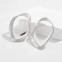 Geometric Chunky Irregular Curl Stud Earrings - ArtGalleryZen
