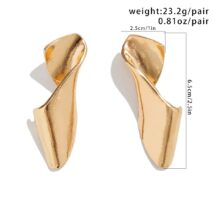 Geometric Chunky Irregular Twisted Dangle Earrings - ArtGalleryZen