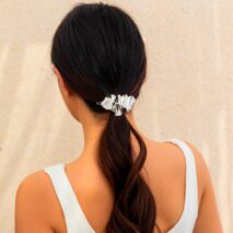 Geometric Chunky Pleated Irregular Pattern Hair Clip - ArtGalleryZen