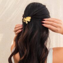 Geometric Chunky Pleated Irregular Pattern Hair Clip - ArtGalleryZen