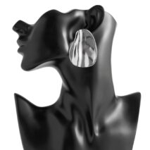 Geometric Chunky Pleated Oval Earrings - ArtGalleryZen