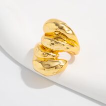 Geometric Chunky Waterdrop Ring - ArtGalleryZen