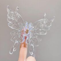 Geometric Crystal Hollow Butterfly Chignon Claw Clip Hair Clip - ArtGalleryZen