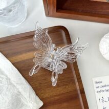 Geometric Crystal Hollow Butterfly Chignon Claw Clip Hair Clip - ArtGalleryZen