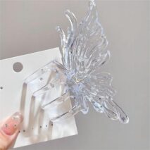 Geometric Crystal Hollow Butterfly Chignon Claw Clip Hair Clip - ArtGalleryZen