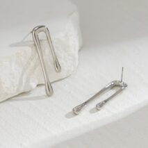 Geometric Glossy Flow Waterdrop Earrings - ArtGalleryZen