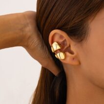 Geometric Glossy Irregular Pattern Ear Wrap Earring - ArtGalleryZen