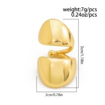 Geometric Glossy Irregular Pattern Ear Wrap Earring - ArtGalleryZen