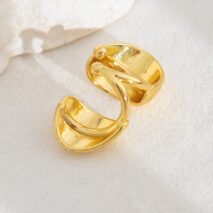 Geometric Glossy Irregular Pattern Ear Wrap Earring - ArtGalleryZen