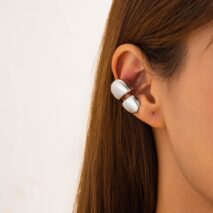 Geometric Glossy Irregular Pattern Ear Wrap Earring - ArtGalleryZen