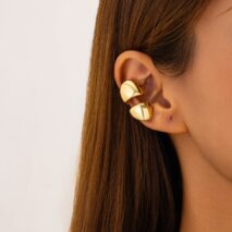 Geometric Glossy Irregular Pattern Ear Wrap Earring - ArtGalleryZen