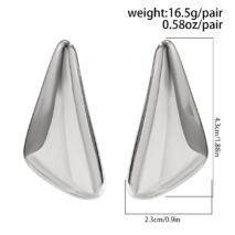 Geometric Glossy Triangle Dangle Earrings - ArtGalleryZen