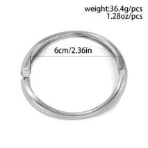 Geometric Gold Silver Plated Curved Bangle Bracelet Set - ArtGalleryZen