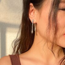 Geometric Gold Silver Plated Flow Waterdrop Earrings - ArtGalleryZen