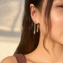 Geometric Gold Silver Plated Flow Waterdrop Earrings - ArtGalleryZen