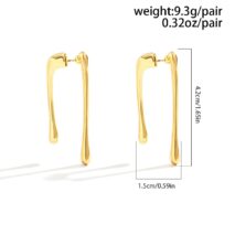 Geometric Gold Silver Plated Flow Waterdrop Earrings - ArtGalleryZen