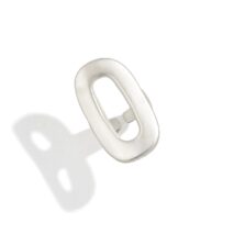 Geometric Gold Silver Plated Zero Shaped Open Ring - ArtGalleryZen